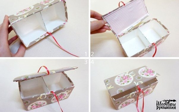 Шкатулка из молочной упаковки Шкатулка из молочной упаковки