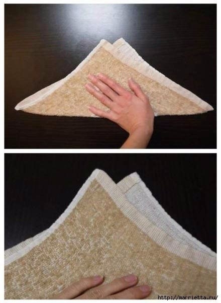 Кролик из полотенца