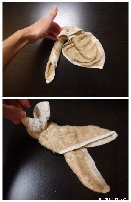 Кролик из полотенца