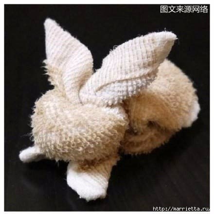 Кролик из полотенца