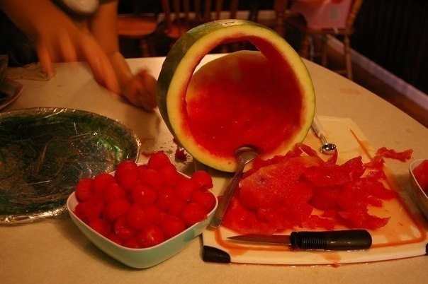 Оригинальная подача арбуза