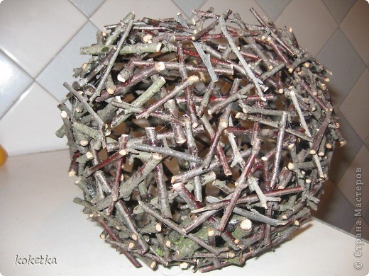 Светильник из веток