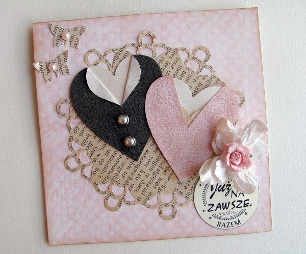 Идея для свадебной открытки или пригласительного