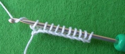 Тунисское вязание с бисером