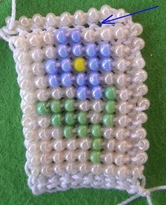 Тунисское вязание с бисером