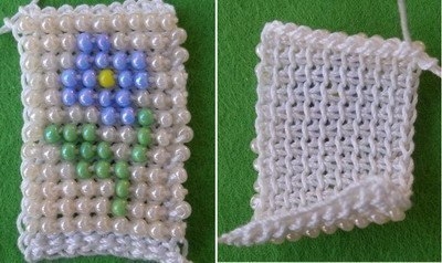 Тунисское вязание с бисером