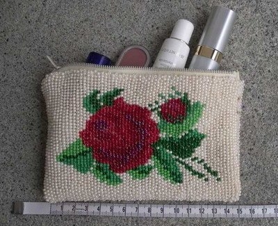 Тунисское вязание с бисером