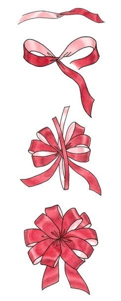 Схемы для завязывания подарочных бантов Схемы для завязывания подарочных бантов