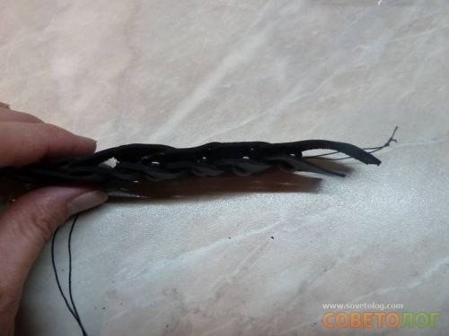 Кожаный браслетик своими руками