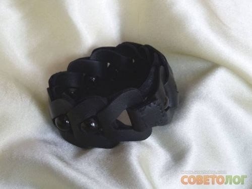 Кожаный браслетик своими руками