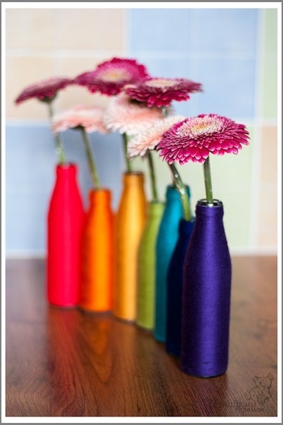 Вазочки из бутылок