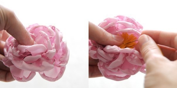 Пионы из шифона