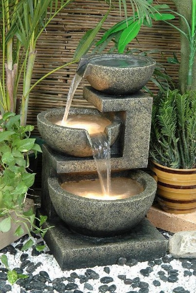 Идеи для садовых водопадов Идеи для садовых водопадов