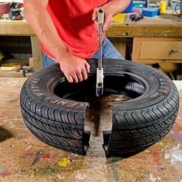 Делаем качели из старой покрышки Делаем качели из старой покрышки