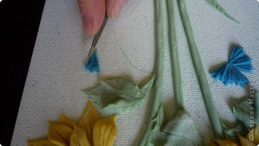 Лепим подсолнух из теста