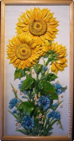 Лепим подсолнух из теста