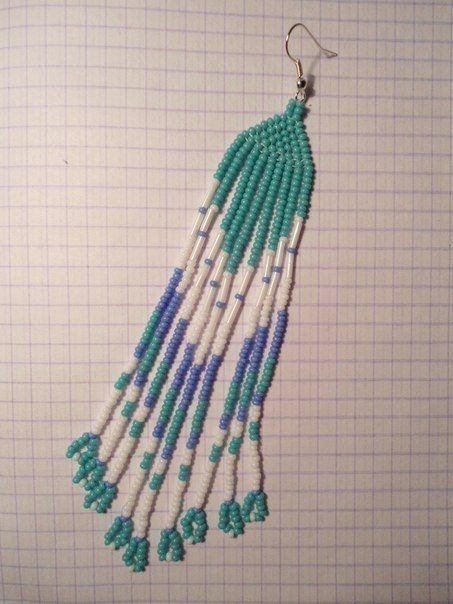 Серьги с бахромой