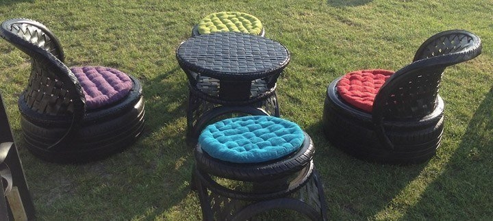 Стулья из шин