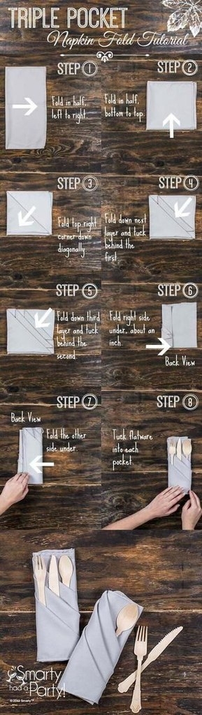 Как красиво складывать салфетки