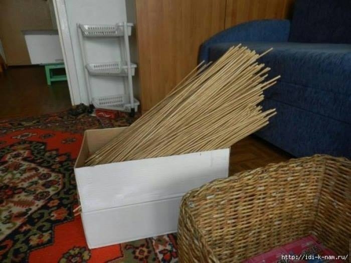 Окрашивание газетных трубочек