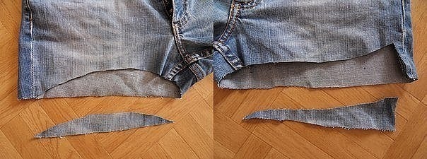 Шорты из старых джинсов