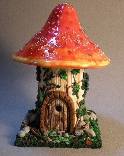 Сказочные домики из полимерной глины.