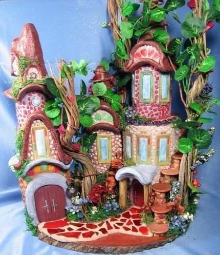 Сказочные домики из полимерной глины.