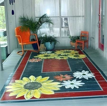 Деревянный пол на даче: способы декора своими руками