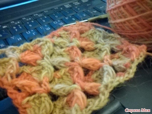 Интересный узор. Ракушки. Пышные столбики.