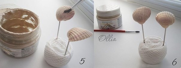 Серёжки из ракушек