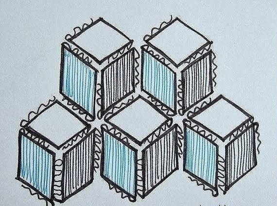 Вязаная геометрия и иллюзия: плед из ромбов Вязаная геометрия и иллюзия: плед из ромбов