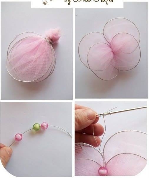 Бабочки из капрона.