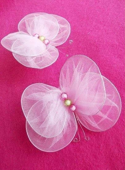 Бабочки из капрона.