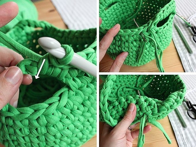 Корзина из трикотажной ткани Корзина из трикотажной ткани