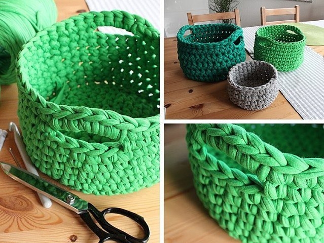 Корзина из трикотажной ткани Корзина из трикотажной ткани