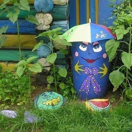 Роспись бочки для воды.