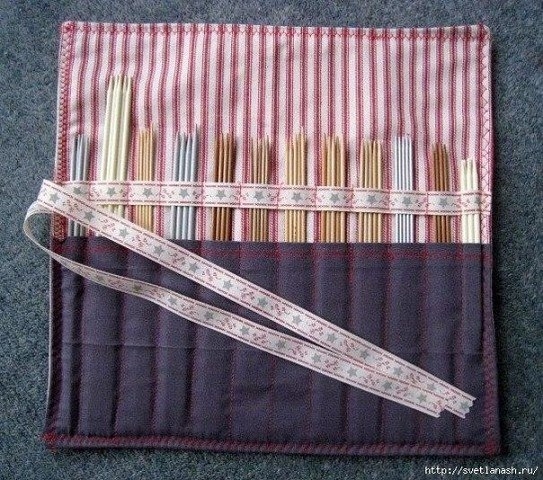 Чехол-органайзер для спиц. Выкройки и идеи