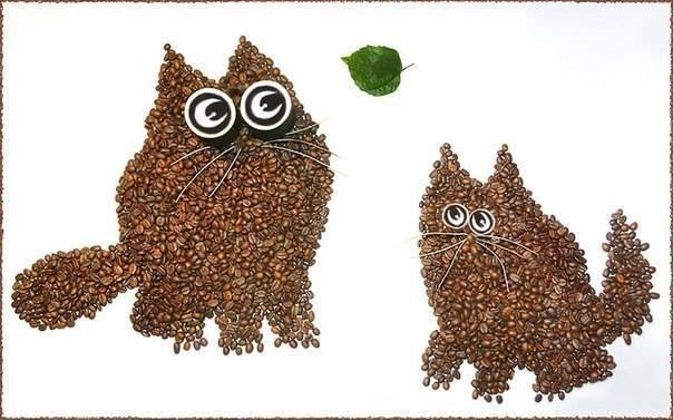 Картины из кофейных зерен. Картины из кофейных зерен.