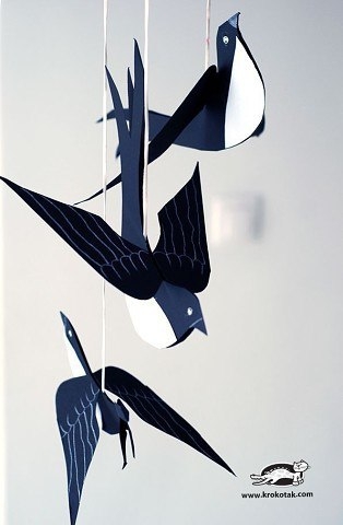 Ласточки из бумаги