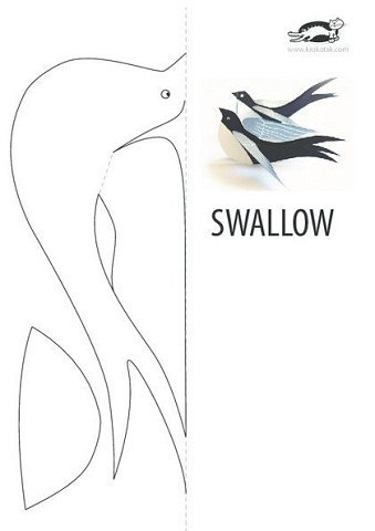 Ласточки из бумаги