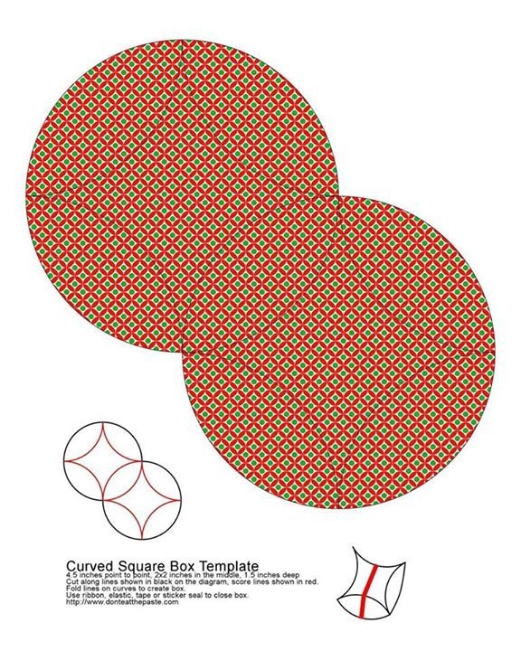 Шаблоны подарочных коробочек Шаблоны подарочных коробочек