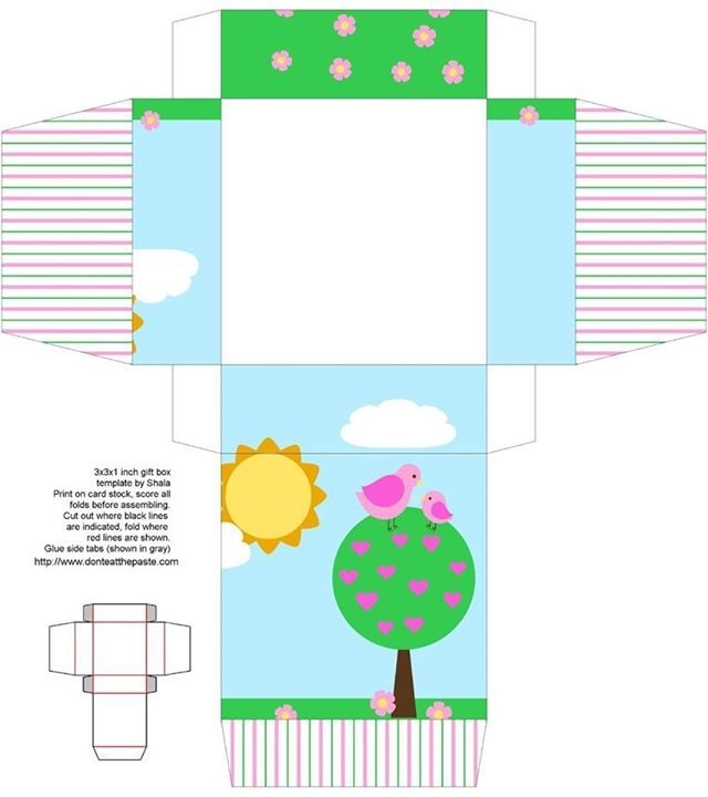 Шаблоны подарочных коробочек Шаблоны подарочных коробочек