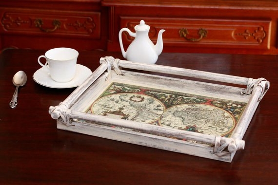Географический декупаж. Очень круто смотрится!