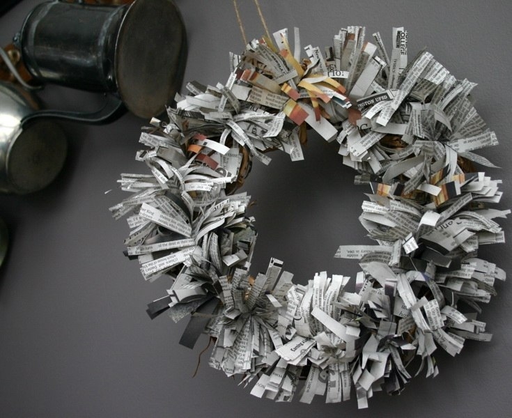 Декоры с помощью газет