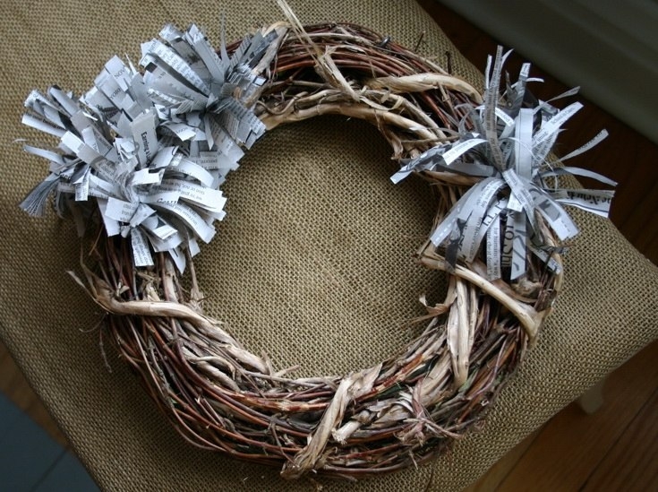 Декоры с помощью газет