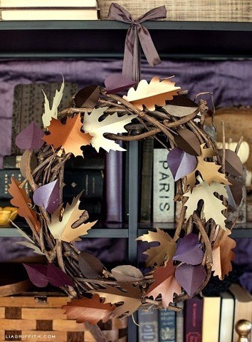 Осенние листочки из бумаги для декора. Шаблон для распечатки