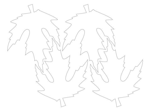 Осенние листочки из бумаги для декора. Шаблон для распечатки