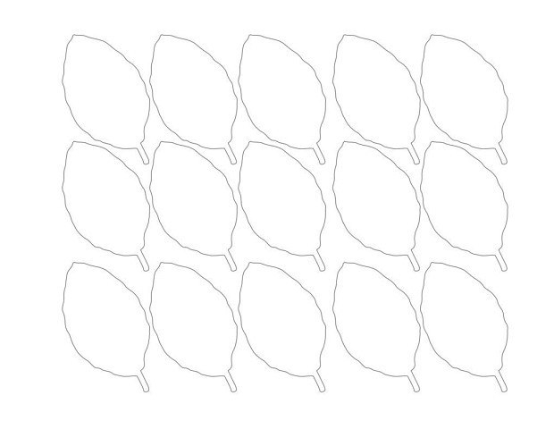 Осенние листочки из бумаги для декора. Шаблон для распечатки