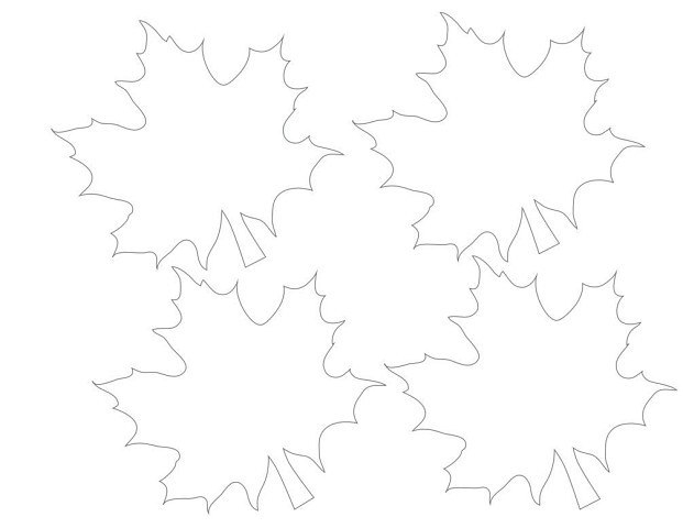 Осенние листочки из бумаги для декора. Шаблон для распечатки