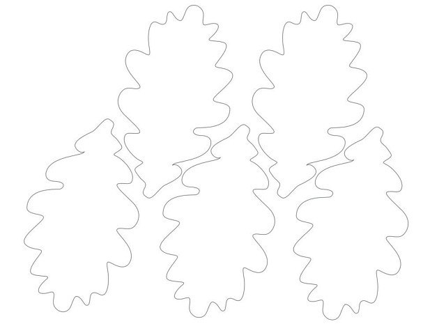 Осенние листочки из бумаги для декора. Шаблон для распечатки